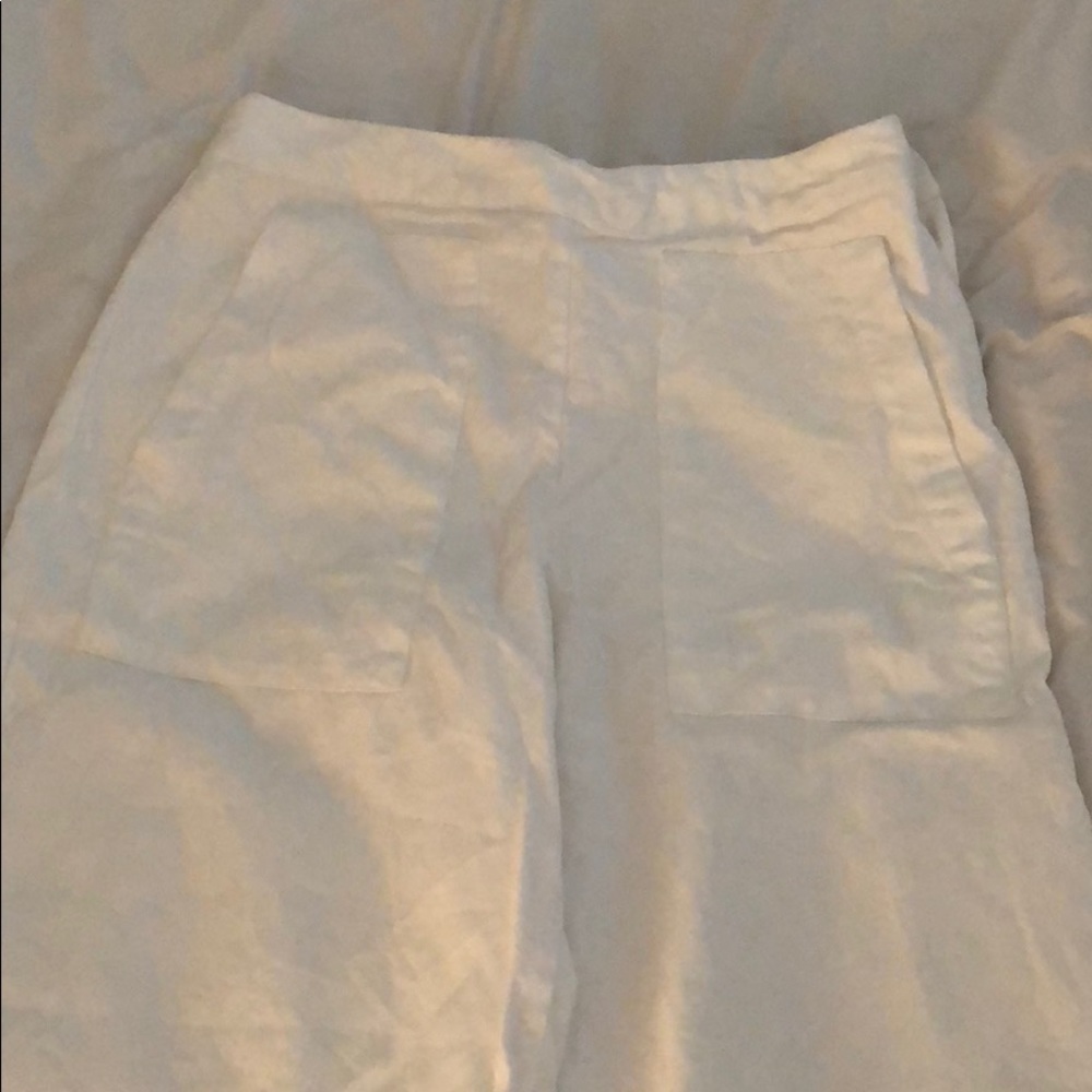 Wide leg cropped pants